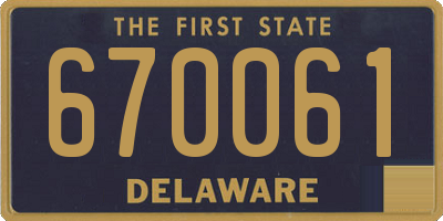 DE license plate 670061