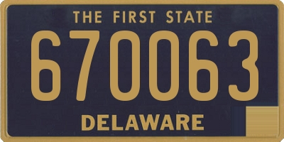 DE license plate 670063
