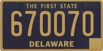 DE license plate 670070