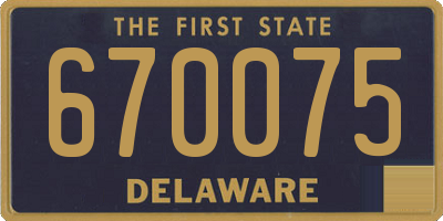 DE license plate 670075