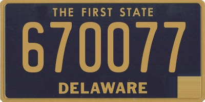 DE license plate 670077
