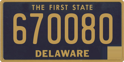 DE license plate 670080