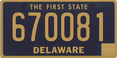 DE license plate 670081