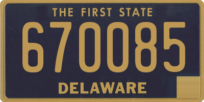 DE license plate 670085