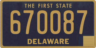 DE license plate 670087