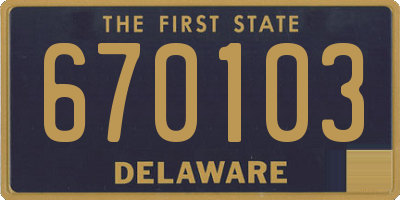 DE license plate 670103