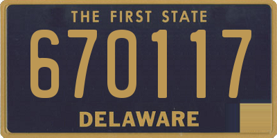 DE license plate 670117