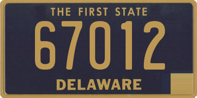 DE license plate 67012