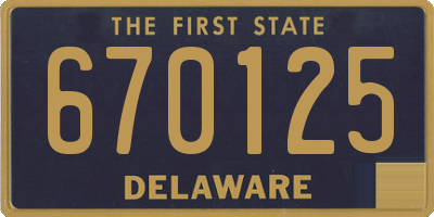DE license plate 670125