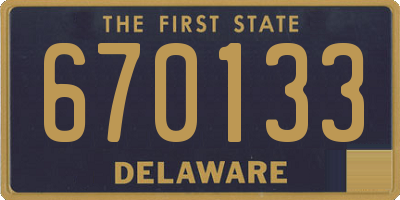 DE license plate 670133