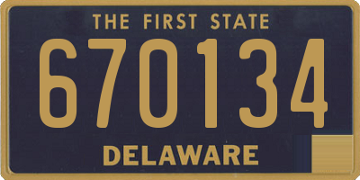 DE license plate 670134