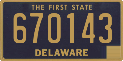 DE license plate 670143