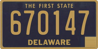 DE license plate 670147