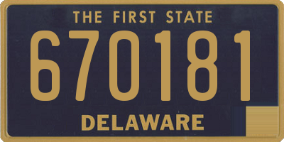 DE license plate 670181