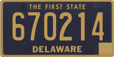 DE license plate 670214