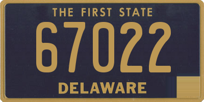 DE license plate 67022