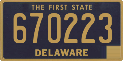 DE license plate 670223