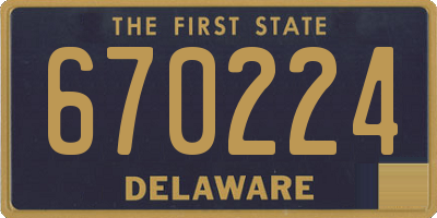 DE license plate 670224