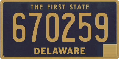 DE license plate 670259