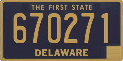 DE license plate 670271