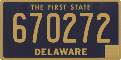 DE license plate 670272