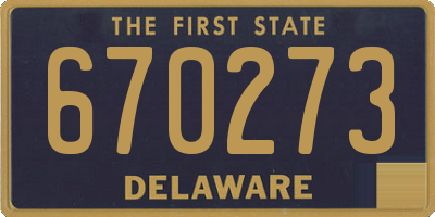 DE license plate 670273
