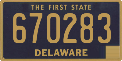 DE license plate 670283