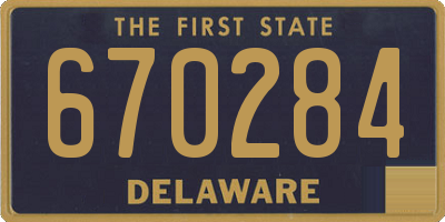 DE license plate 670284