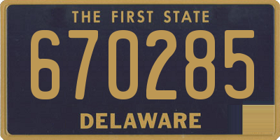 DE license plate 670285