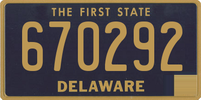 DE license plate 670292