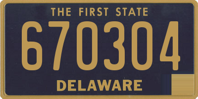 DE license plate 670304