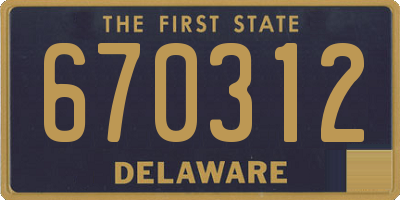 DE license plate 670312