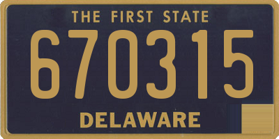 DE license plate 670315