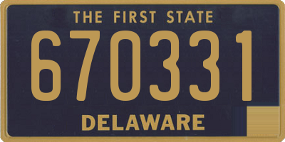DE license plate 670331