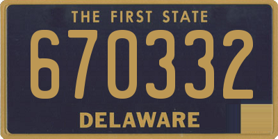 DE license plate 670332