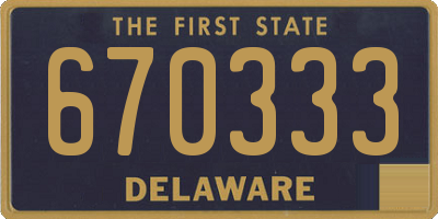 DE license plate 670333