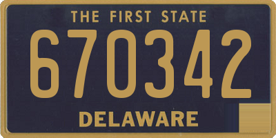 DE license plate 670342
