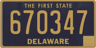 DE license plate 670347