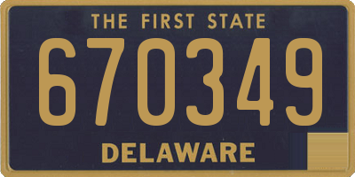 DE license plate 670349