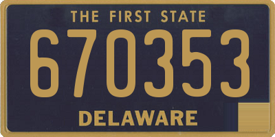 DE license plate 670353