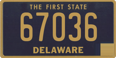 DE license plate 67036