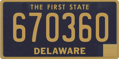 DE license plate 670360