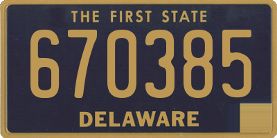DE license plate 670385
