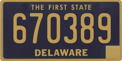 DE license plate 670389