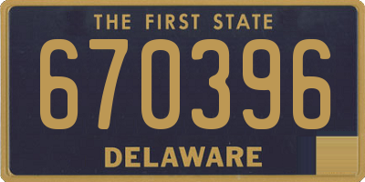 DE license plate 670396