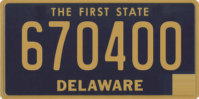 DE license plate 670400