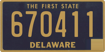 DE license plate 670411