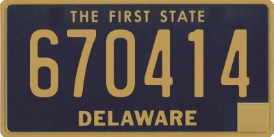 DE license plate 670414