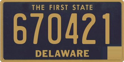 DE license plate 670421