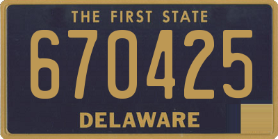 DE license plate 670425